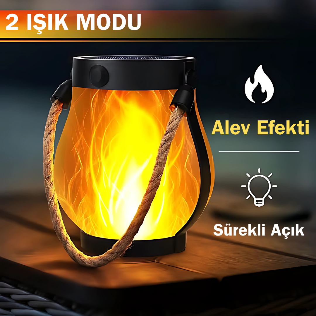 Amberia – Güneş Enerjili Alev Efektli Fener