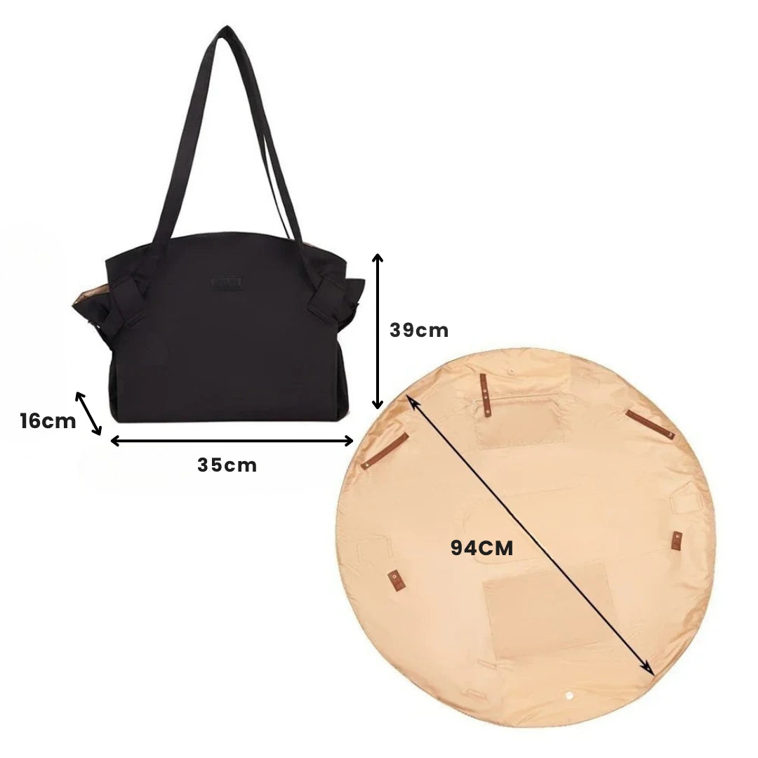 LUNOVA – Dönüşebilen Tote Çanta & Yuvarlak Mat